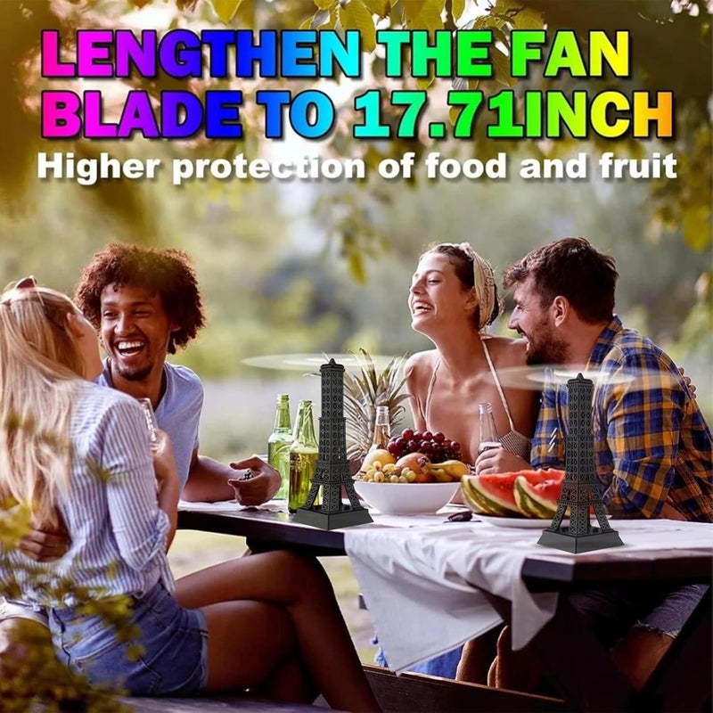 KTDRJN Table Fans,Food Indoor Outside,4 Pack Portable Outdoor Picnic Fan,Batteries Powered Table Restaurant, Party, Home,Outdoor Dinner(Tower Type) - Image 3